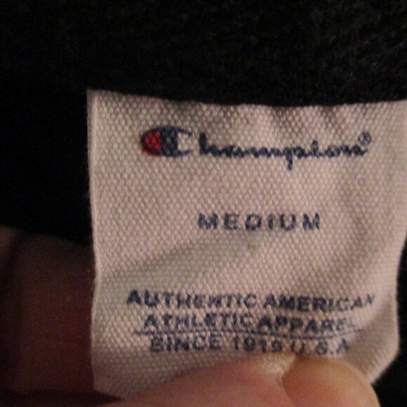 Champion Black & White Off Pullover Hoodie w/Drawstring Hood & Pockets-Youth Med - Picture 4 of 4